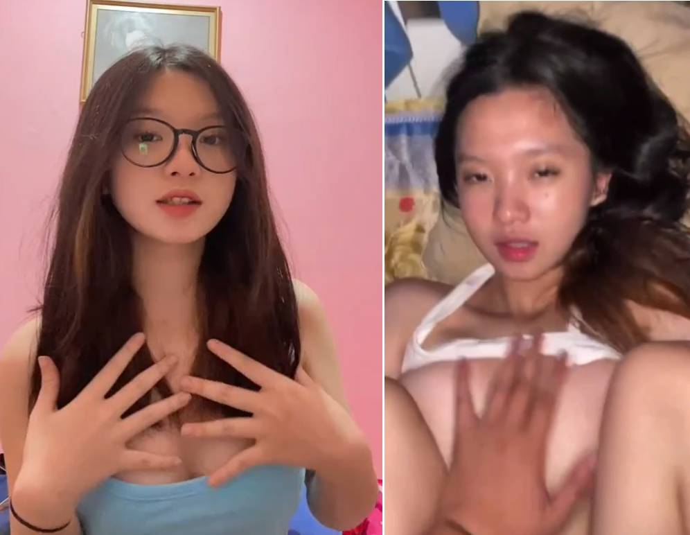 Bắt bạn gái cởi đồ còn mồm ngậm dương vật